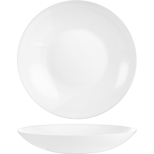 Тарелка глубокая «Эволюшнс»;  стекло;  D=26см;  белый