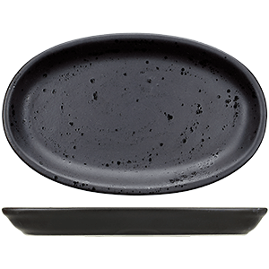Тарелка овальная «Оникс»; керамика; ,L=31,5,B=22см; черный