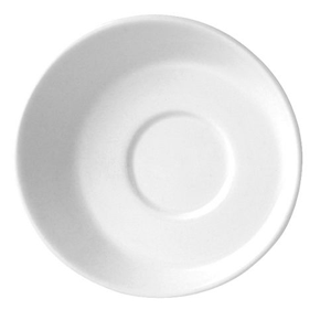 Блюдце «Монако Вайт»; материал: фарфор; диаметр=15.3, высота=4.3 см.; белый