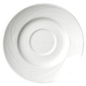 Блюдце «Спайро»; материал: фарфор; диаметр=16.5 см.; белый