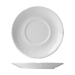 Блюдце «Мелодия»; материал: фарфор; диаметр=12, высота=1.7 см.; белый