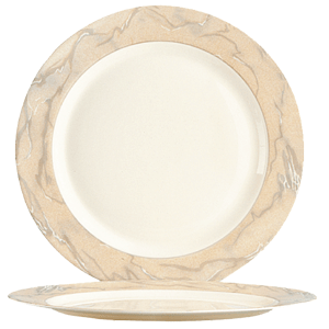 Блюдо круглое «Сахара»; стекло; диаметр=31 см.; бежевая,песочный