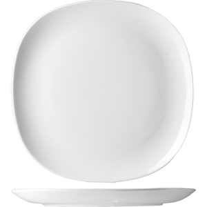 Блюдо квадратное «Сквэа»; материал: фарфор; длина=32, ширина=32 см.; белый