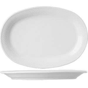 Блюдо овальное «Портофино»; материал: фарфор; высота=3, длина=40.5, ширина=29 см.; белый