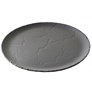 Блюдо для пиццы «Базальт»; материал: фарфор; диаметр=32 см.; цвет: черный,матовый