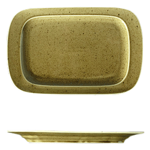 Блюдо прямоугольное «Кантри Стайл»; материал: фарфор; высота=1, длина=28 см.; зеленый