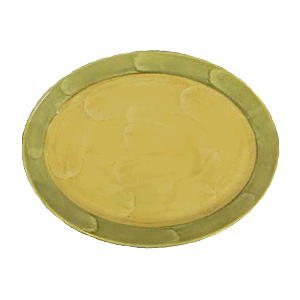 Блюдо овальное «Феннель»; материал: фарфор; высота=20, длина=280, ширина=215 мм; зеленый,бежевая
