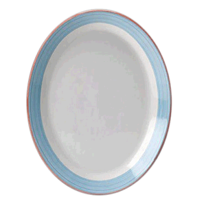 Блюдо овальное «Рио Блю»; материал: фарфор; длина=31, ширина=24 см.; белый, синий