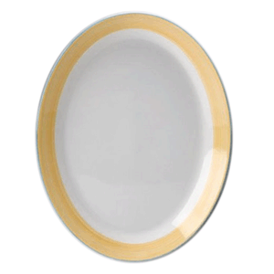 Блюдо овальное «Рио Еллоу»; материал: фарфор; длина=30.5 см.; белый, желтый