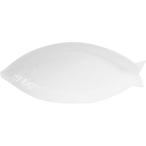 Блюдо-рыба «Кунстверк»; материал: фарфор; высота=3.5, длина=44, ширина=19 см.; белый