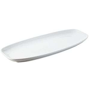 Блюдо прямоугольное; материал: фарфор; высота=2.9, длина=36, ширина=15 см.; белый