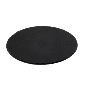 Блюдо круглое для подачи; сланец натуральный; диаметр=38 см.; цвет: черный