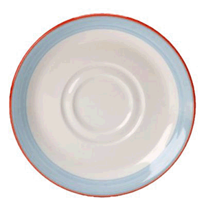 Блюдце «Рио Блю»; материал: фарфор; диаметр=11.7 см.; белый, синий