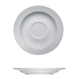 Блюдце «Карат»; материал: фарфор; диаметр=16, высота=1.8 см.; белый