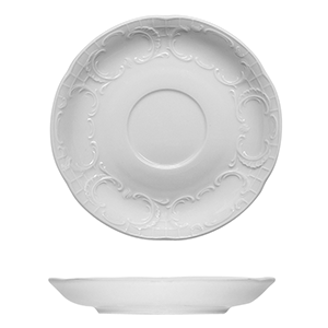 Блюдце «Моцарт»; материал: фарфор; диаметр=14.5 см.; белый