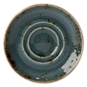 Блюдце «Крафт»; материал: фарфор; диаметр=11 см.; синий