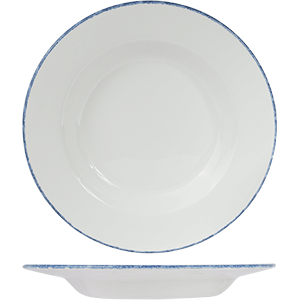Блюдо круглое глубокое «Блю дэппл»; материал: фарфор; 600 мл; диаметр=30, высота=3.2 см.; белый, синий
