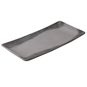 Блюдо прямоугольное «Арборесценс»; материал: фарфор; 30*12 см.; цвет: черный,серый