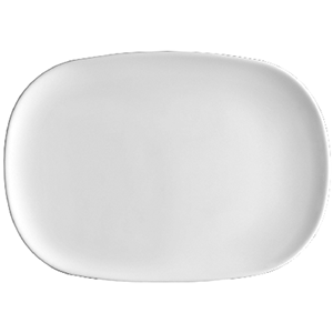 Блюдо прямоугольное «Эволюшнс»;  стекло;  ,L=34,B=24см;  белый