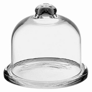 Блюдце с крышкой для лимона «Бейзик»; стекло; диаметр=10, высота=10.5 см.; прозрачный