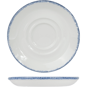 Блюдце «Блю дэппл»; материал: фарфор; диаметр=11.5 см.; белый, синий