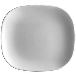 Блюдо прямоугольное «Эволюшнс»;  стекло;  ,L=21,5,B=19см;  белый