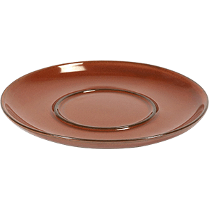 Блюдце; керамика; D=13.5/6,H=1.2см; коричневый