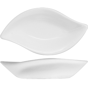 Салатник-лист «Кунстверк»; фарфор; 58мл; , H=20, L=135, B=75мм; белый