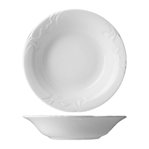 Салатник «Мелодия»; материал: фарфор; 300 мл; диаметр=16, высота=3.5 см.; белый