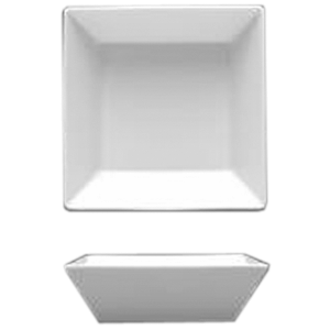 Салатник квадратный «Классик»; материал: фарфор; 350 мл; высота=4.2, длина=14, ширина=14 см.; белый