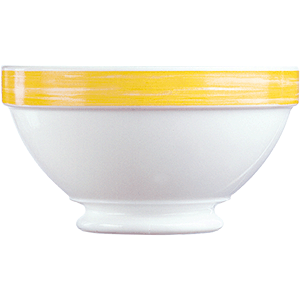Салатник «Браш» стекло закаленное; 510 мл; диаметр=13 см.; белый, желтый