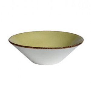 Салатник «Террамеса олива»; материал: фарфор; 800 мл; диаметр=20.5, высота=9.5 см.; оливковый