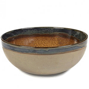 Салатник «Серфис»; керамика; D=23.5,H=9.5см; коричневый