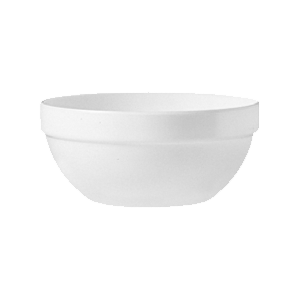 Салатник «Ресторан»; стекло; объем: 1 литр; диаметр=17, высота=7 см.; белый