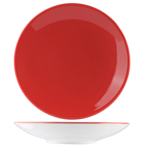 Салатник «Фиренза ред»; материал: фарфор; 915 мл; диаметр=25.5, высота=6 см.; красный, белый