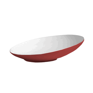 Салатник «Фиренза ред»; материал: фарфор; 630 мл; диаметр=30, высота=8 см.; красный, белый