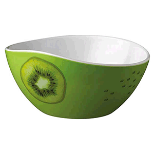 Салатник; пластик; диаметр=15, высота=7.5 см.; зеленый, белый