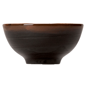Салатник «Кото»; материал: фарфор; 430 мл; диаметр=125, высота=70 мм; цвет: черный, коричневый