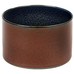 Салатник «Цилиндр»; керамика; D=7.5,H=5см; коричневый ,синий