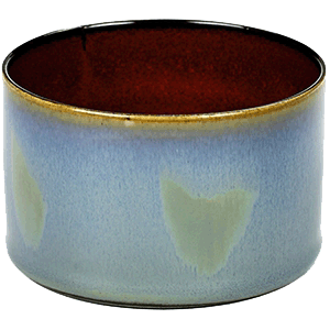 Салатник «Цилиндр»; керамика; D=7.5,H=5см; коричневый ,серый