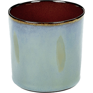 Салатник «Цилиндр»; керамика; D=7.5,H=7.5см; серый, коричневый