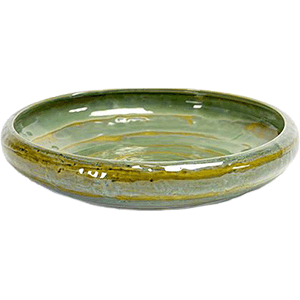 Салатник «Пьюр»; керамика; D=31,H=6.7см; зеленый