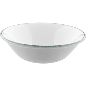 Салатник «Грин дэппл»; фарфор; 430мл; D=16.5см; белый,зеленый
