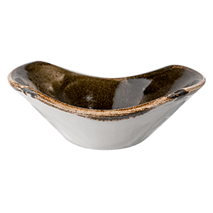 Соусник-салатник «Крафт»; материал: фарфор; 45 мл; высота=3.5, длина=9, ширина=7 см.; коричневый