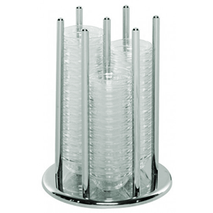 Подставка для соусников и 60соусников; сталь нержавеющая, стекло; диаметр=20.5, высота=26 см.