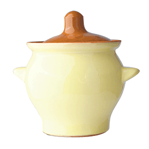 Горшок для запекания «Грибок»; керамика; 650 мл; диаметр=14.5, высота=11 см.; желтый , коричневый