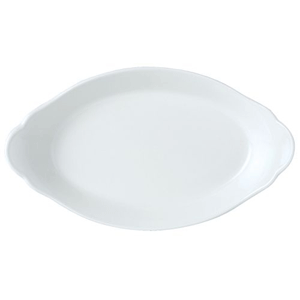 Блюдо для запекания овальное «Симплисити Вайт»; материал: фарфор; 350 мл; высота=40, длина=307, ширина=177 мм; белый