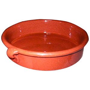 Форма для запекания; керамика; 0.57л; диаметр=17, высота=5.5 см.; коричневый