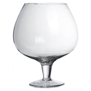 Ваза-бокал; стекло; 7л; диаметр=15.5, высота=29.9 см.; прозрачный