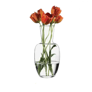 Ваза для цветов «Ботаника»; стекло; диаметр=8.4, высота=27.8 см.